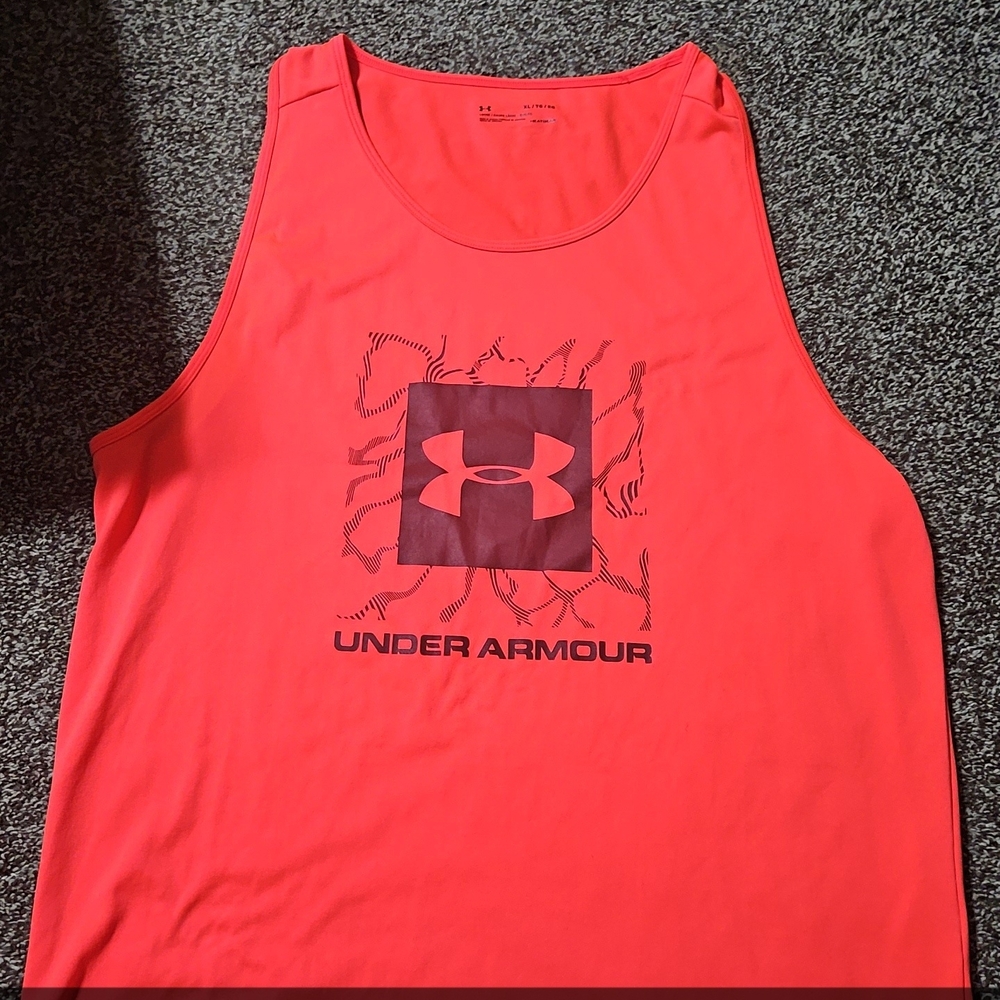 Under Armour Coral Pink Logo Athletic Tank
